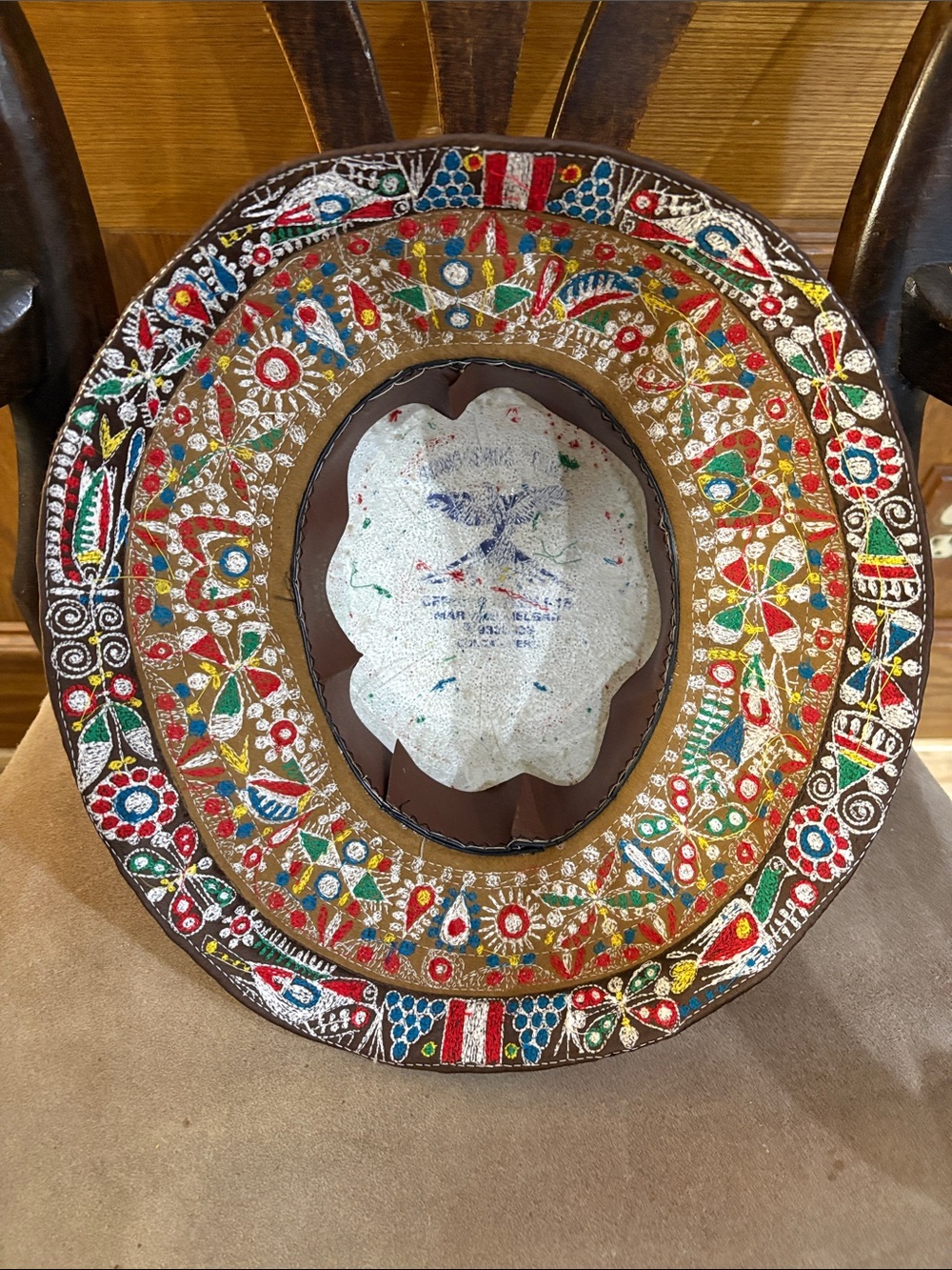 Hand-Embroidered Multicolor Boho Bucket Hat - Picture 7 of 9
